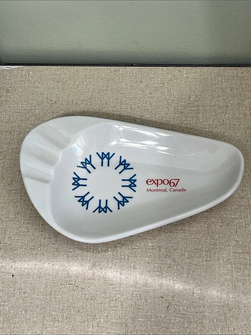 Vintage Expo 67 Montreal Canada Souvenir Boomerang Ashtray